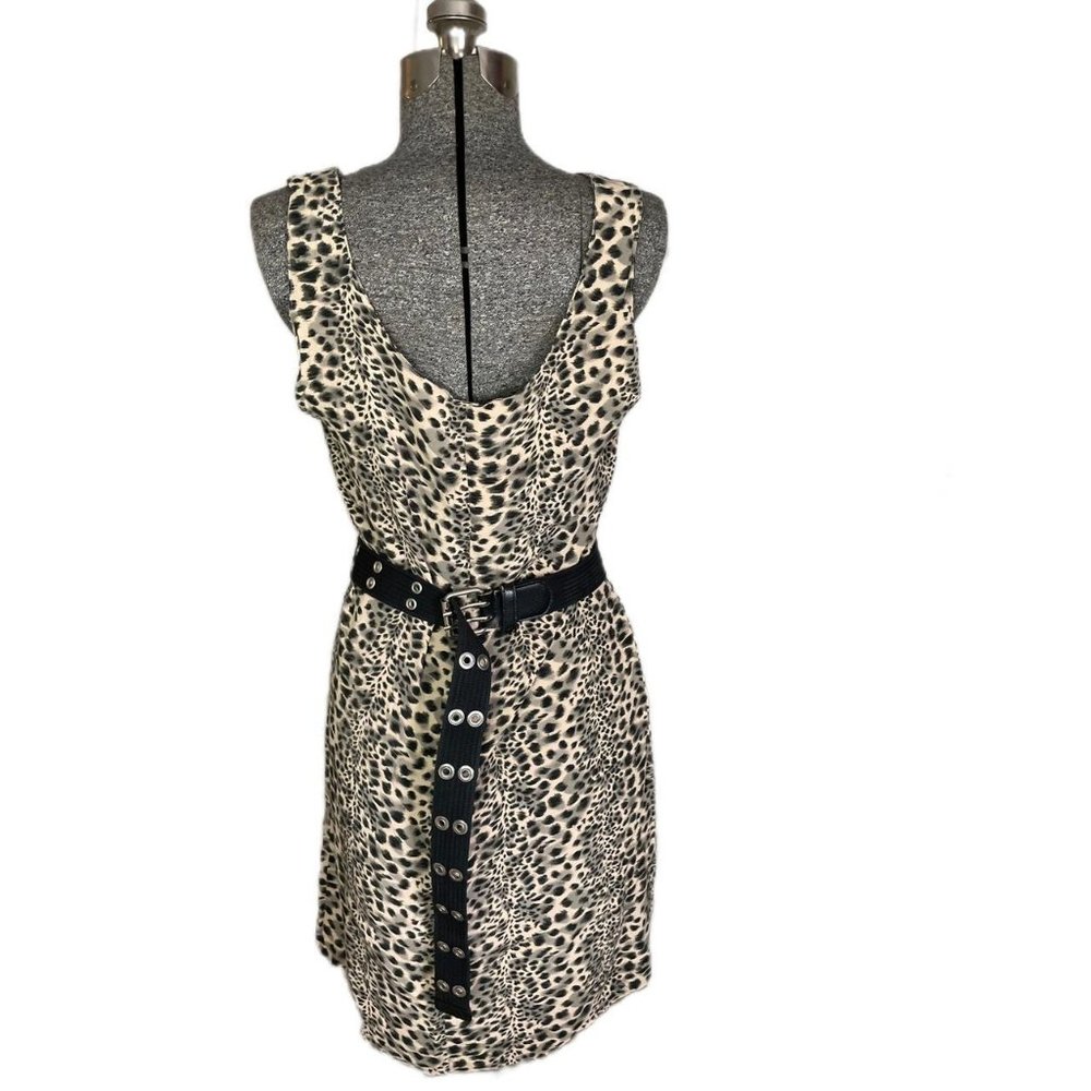 Vintage 90's Leopard Print Casual Dress - Picture 4 of 5